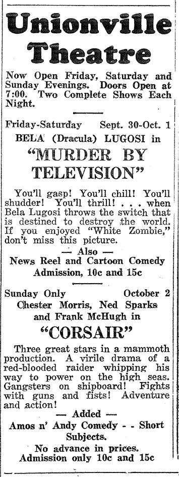 Radio Theater - Old Ad From James Thompson (newer photo)